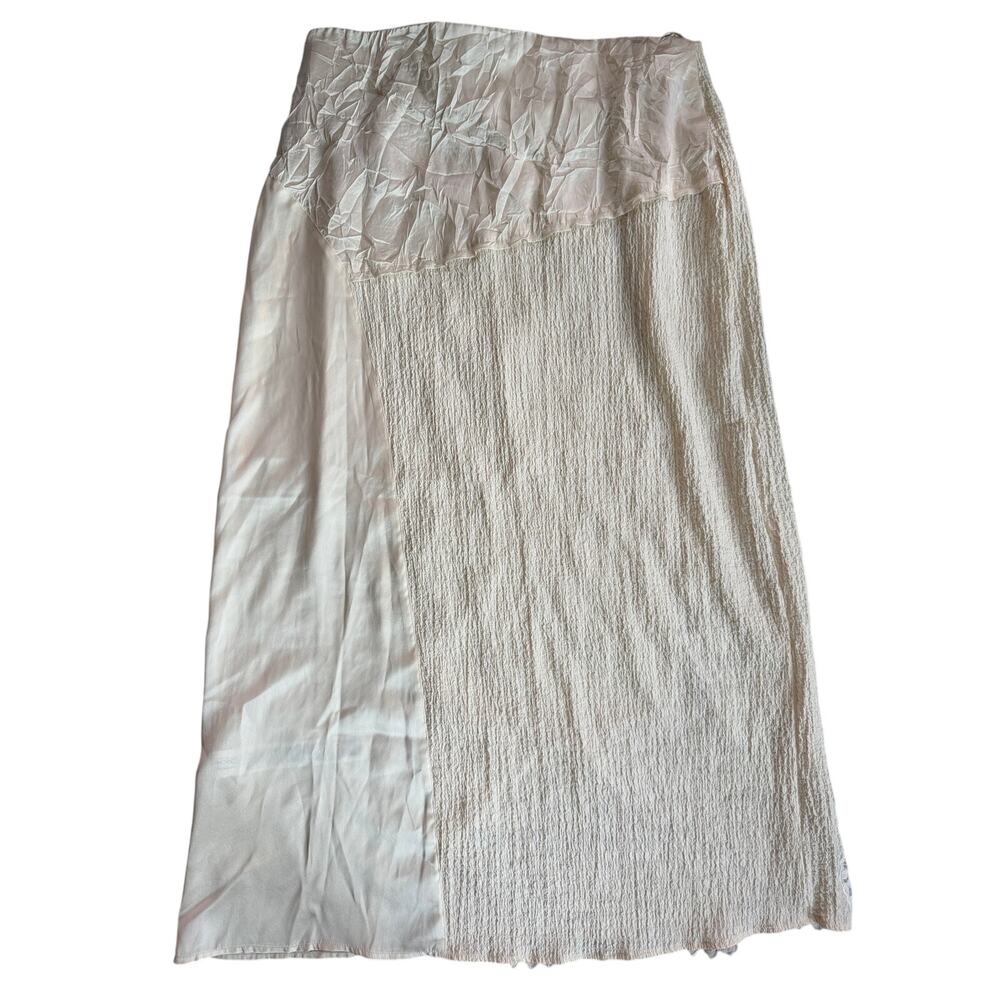 Topshop Ivory Lace Panel Midi Skirt Women’s US 10 EU 42- NWT - Picture 3 of 12